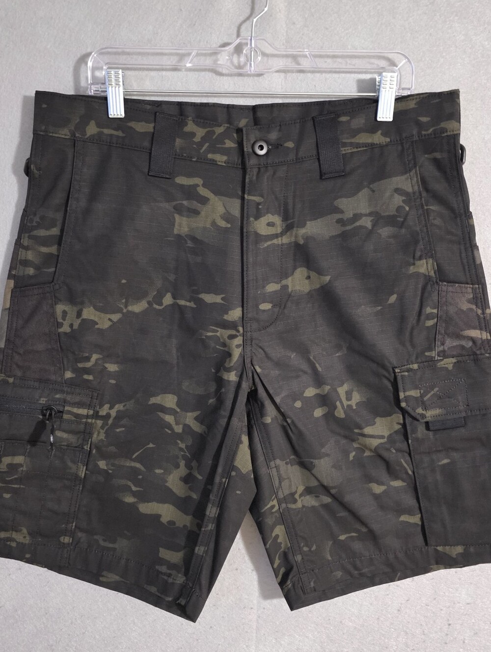NWT Kitanica Mens 11" Black Multicam Range Ripstop Cargo Shorts Tactical Size 34